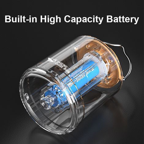 Lanterne LED Portable étanche pour Camping, lampe de tente, Rechargeable par USB, avec 3 Modes, pour randonnée et pêche (1/5)