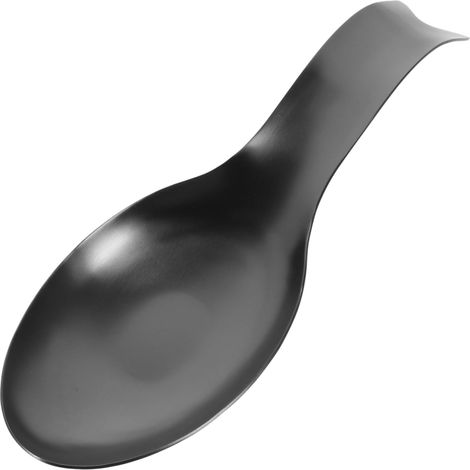 Robuste, dicke Löffelablage aus Edelstahl, schwarzer Schöpfkellenhalter, professioneller Löffelhalter für Küche und Gastronomie, für Tisch und Buffet