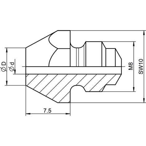 Embout buccal Gesipa 10/40 K (pour rivets aveugles en plastique)