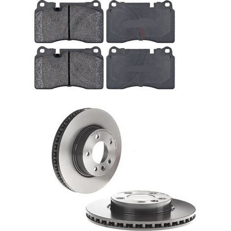 KIT FRENI ANTERIORI compatibile con VW TOUAREG (7LA,7L6,7L7) - DISCHI + PASTIGLIE OEM: P 85 110 , P 85 065 , P 85 069 , P 85 090 , P 85 149 / 17500 , 17501 , 17503 , 17504 , 17524 /SOSTITUZIONE DIRETT (1/5)
