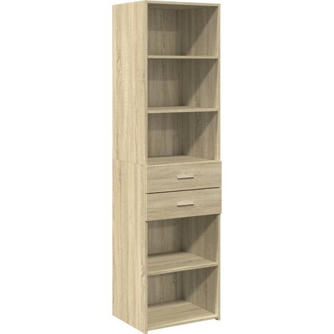 Credenza cassettiera cassettiera mobile contenitore organizer cucina soggiorno soggiorno alto Sonoma 50 x 42,5 x 185 cm derivati del legno marrone 020034072