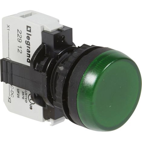 Voyant lumineux Osmoz complet IP69 vert 12V à 24V alternatif ou continu (1/2)