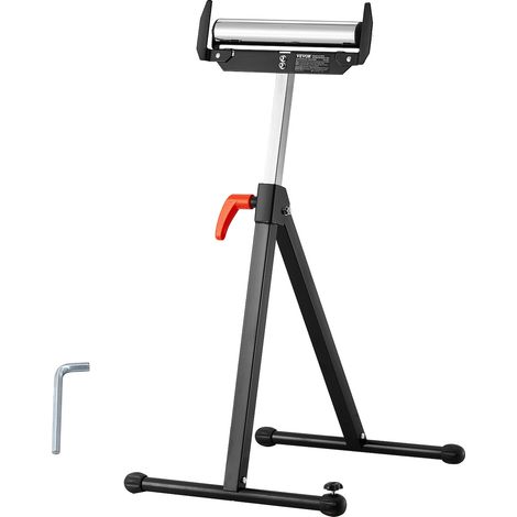 Mophorn Support à roulettes, capacité de charge de 250 lb, hauteur réglable de 27 à 43 po, robuste avec guides de bord et rouleau en acier poli de 11,5 po (1/5)