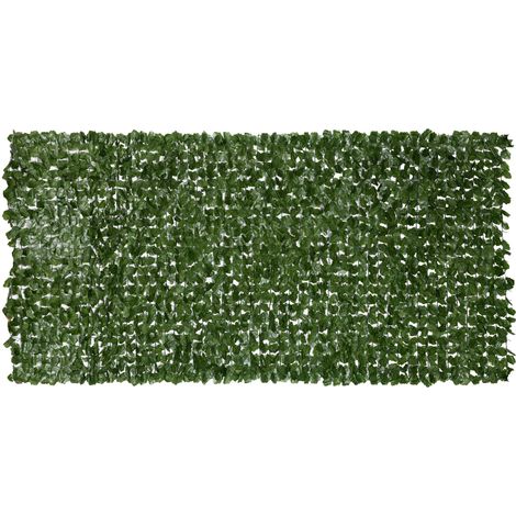Haie Artificielle Brise-Vue 3x1 m Feuillage Réaliste Anti-UV Vert Foncé