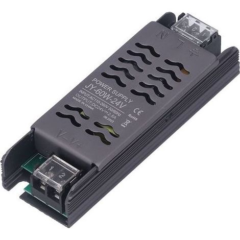 Alimentation 24V 60W DC24V IP20 AC110-260V en alliage cuivre-aluminium, transformateur LED design creux (1/5)