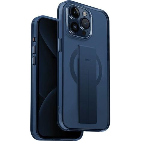 Funda de carga Uniq Magclick para iPhone 15 Pro Max, color azul (1/3)