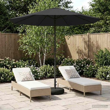 Paraguas de Jardín con Base 230 x 230 cm Poliéster Rectangular