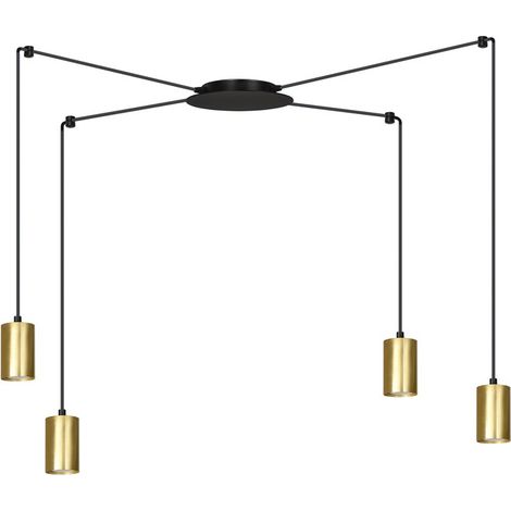 Lámpara colgante Finder Oro (4 luces)
