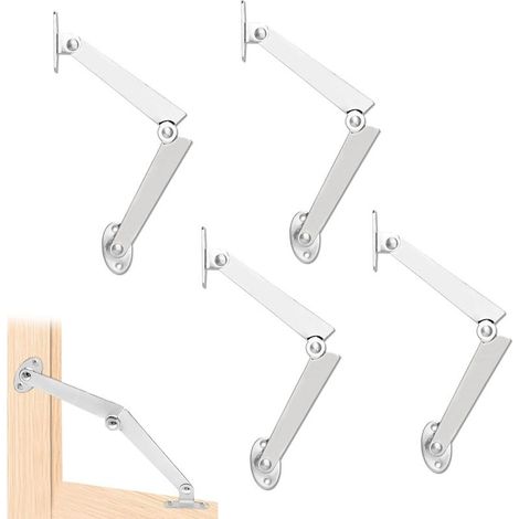 4 Pièces Charnière Soutien, Charniere Porte Placard Couvercle Porte Ascenseur Support Charniere 180 Degrés pour Porte D'Armoire de Cuisine Placard Boîte à Jouets (1/4)