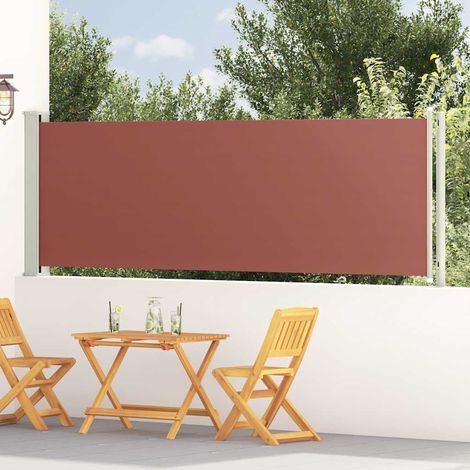 vidaXL Toldo lateral retráctil de jardín marrón 117x614 cm (1/5)