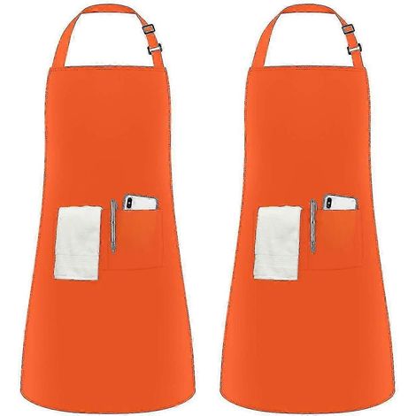 Tablier de cuisine ajustable (lot de 2) avec 2 poches (1/5)