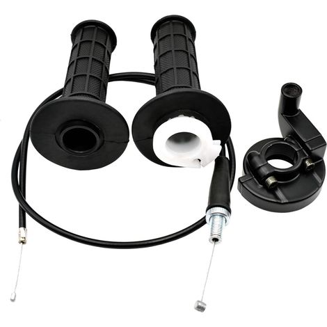 Gasgriff-Set, Gasgriffhalterung und 90 cm Gaszug für ATV/Quad, Motocross – Kompatibel mit 110–250 cm³