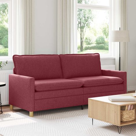 Sofá Rojo vino 196 x 81 x 87,5 cm Tela