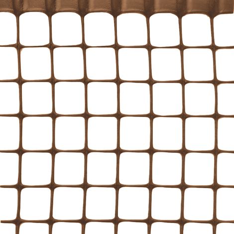 RETE IN PLASTICA QUADRANET X BALCONI maglia mm.10x10 rotolo mt.50 H. cm. 100 - Marrone