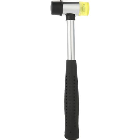 Marteau en caoutchouc double face, tête de 25 mm, outil multifonction avec manche en acier pour usage manuel (1/5)