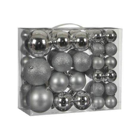 House of Seasons Ensemble de boules de Noël Argent H8xl8xL8cm