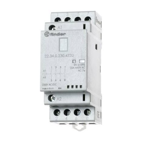 Finder 22.34.0.024.4620 Contactor Modular Multicolor para Carril DIN