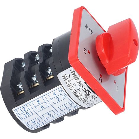 Commutateur BERM à bouton rotatif tripolaire et 3 positions, accessoire pour la commande de puissance CA 380 V (1/5)