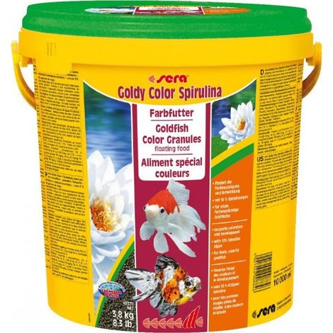 Sera Goldy Color Spirulina gránulos para peces rojos 10 litros