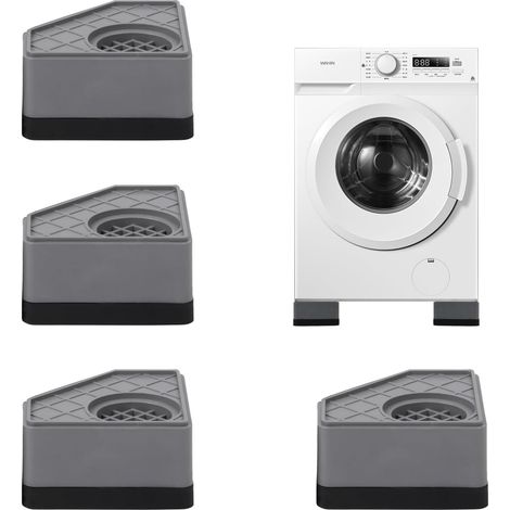 Patins anti-vibrations pour support de machine à laver, amortisseurs de chocs pour machine à laver, patins antidérapants pour sèche-linge et lave-linge-AquaForge (1/5)