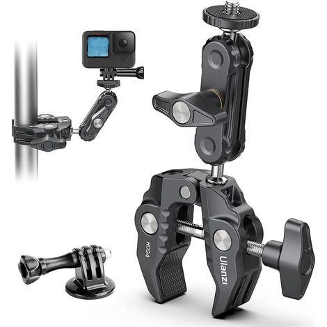 R094 Super Pince Crabe avec Double rotule 360°, Bras Magique avec Filetage 1/4"-20 et 3/8"-16, Fixation pour caméras, éclairages vidéo LED et systèmes de stabilisation (Ronin-M/MX, MOVI) (1/5)