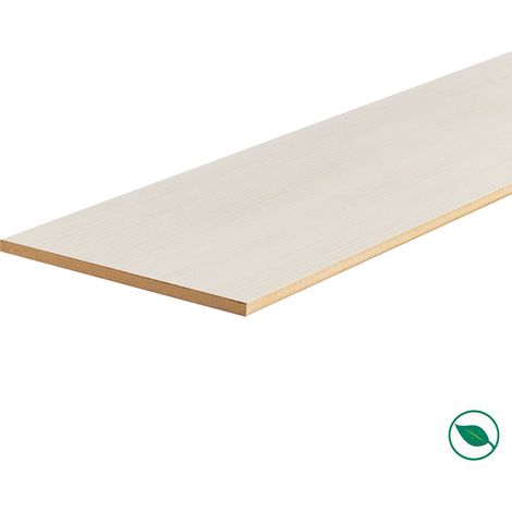 Forestea – Lot de 3 contremarches rénovation escalier stratifié blanc 1300 x 200 x 8 mm – PEFC 70% – Facile à poser pour finition chic