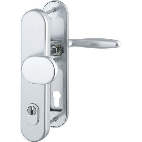 HOPPE® Schutz-Wechselgarnitur mit Langschild Verona 86G/3332ZA/3310/1510, 10/92 mm, Aluminium, 3668330 (1/2)