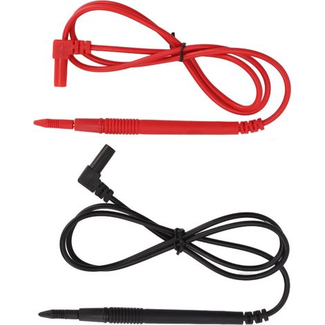 Lot de 4 sondes de test multimètre numérique 10A 1000V, câbles électroniques en PVC et acier allié pour composants CI, 80cm (1/5)
