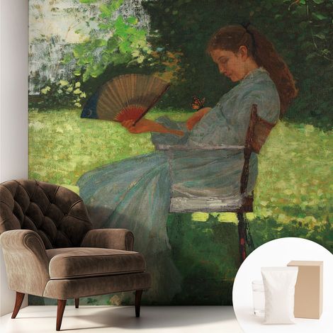 Tapete Dekorative Vliestapete mit Klebe für Wand - Mustertapete - moderne Einrichtung - für Büro Sommerliche Harmonie 250x250 cm (1/5)
