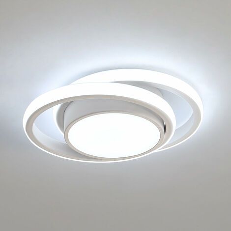 Plafonnier LED, Rond Lampe de Plafond 32W 2500lm, Moderne Luminaire Plafonnier pour Couloir Coucher Cuisine Salon, Blanc Froid 6000K, Longueur 28cm (1/5)