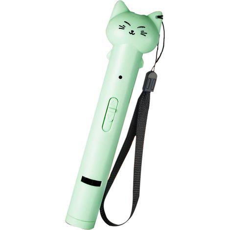 Interaktives Katzenspielzeug: Wiederaufladbarer Infrarotstift mit Glöckchen und Federwedel (USB-C). Vertreibt Langeweile bei Kätzchen und erwachsenen Katzen.