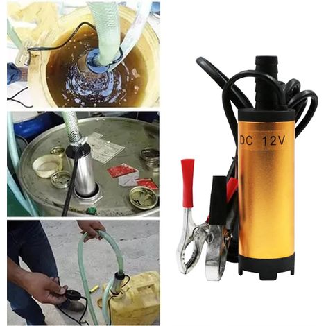 KIMISS Pompe à Huile Submersible électrique Pompe à Transfert de Carburant en Acier Inoxydable pour Machines Agricoles (Doré 49). (1/5)