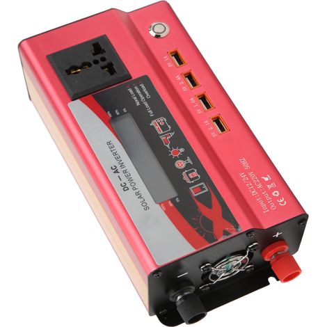 700W 12/24V DC auf 220V AC 50Hz Stromwandler, modifizierte Sinuswelle, 4 USB-Anschlüsse und LCD-Bildschirm für Notfallsituationen. (1/5)