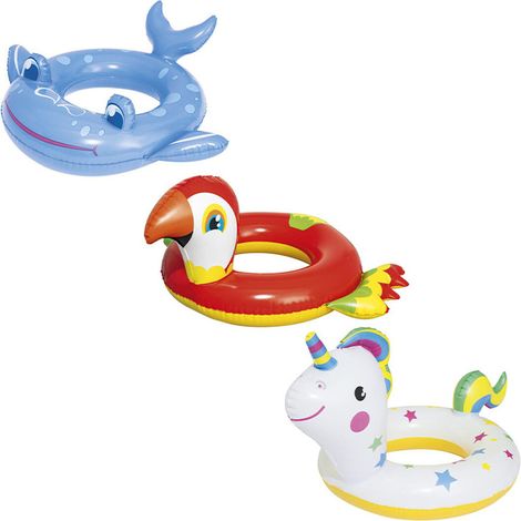 Bestway Aufblasbarer Schwimmtier Sortierte Farbe 84x71 cm +3 bis 6 Jahre Strand und Pool 36128
