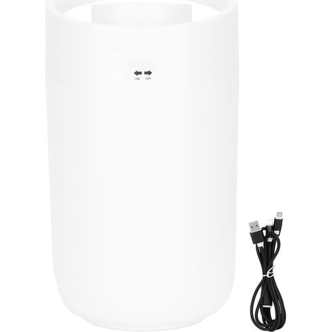 Humidificateur 3L Grande Capacité Portable avec Double Sortie d'Air, Minuterie et Alimentation USB Anti-Séchage