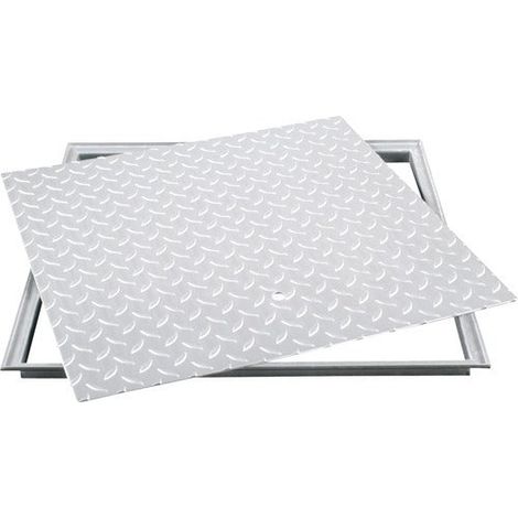 [NEUWERTIG] B-Ware Schachtabdeckung Stahl verzinkt 610mm x 810mm Gitterrost Abdeckung begehbar (1/2)