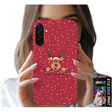 Custodia per Samsung Galaxy A56 5G - Babbo Natale con renne natalizie + vetro (1/5)