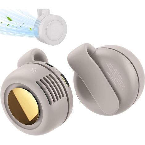 Lot de 2 Mini Ventilateurs Sans Pales, Ventilateur Portable Rechargeable 3 Vitesses, (1/5)