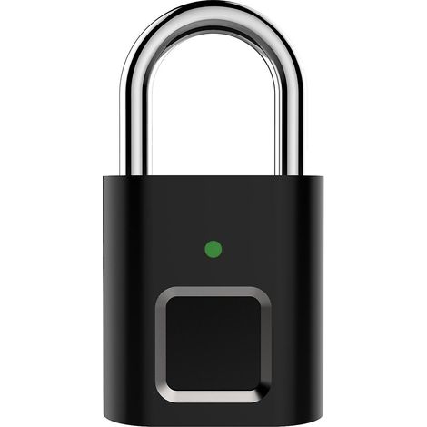 Fingerabdruck-Vorhängeschloss, biometrisches Vorhängeschloss, speichert 10 Fingerabdrücke, 3 LED-Anzeigeleuchten, schlüssellose Sicherheit