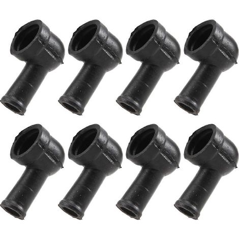 Lot de 8 capuchons isolants pour bornes de batterie en PVC noir de 15 mm x 8 mm (1/5)