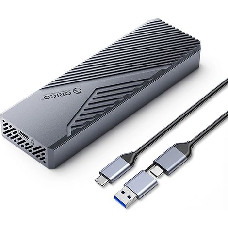 Box esterno CNM2-G20 per unità M.2 NVMe USB-C 20Gb/s - grigio (1/2)