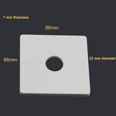 Couvercle De Trou Murale - En ABS - Diamètre Intérieur 22 mm - Pour Câbles Et Tuyaux - Blanc - 1 Pièce (1/5)