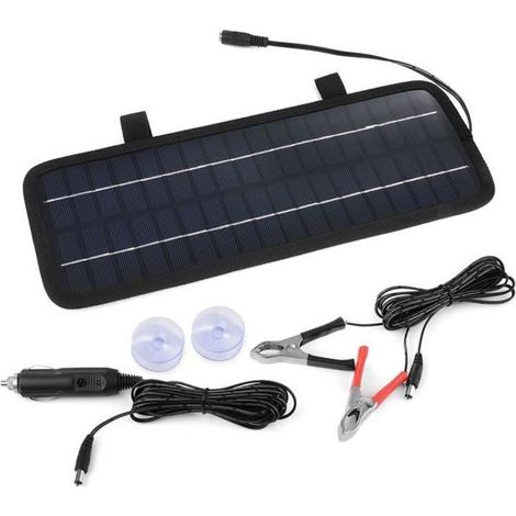 4.5W 12V Panneau Solaire Chargeur de Batterie pour Voiture Automobile Moto Camion Bateau ET321 (1/4)