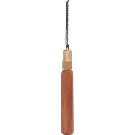 Scie à main de camping portable poignée bois palissandre détachable précise avec 5 lames, scie à métaux compacte (1/5)