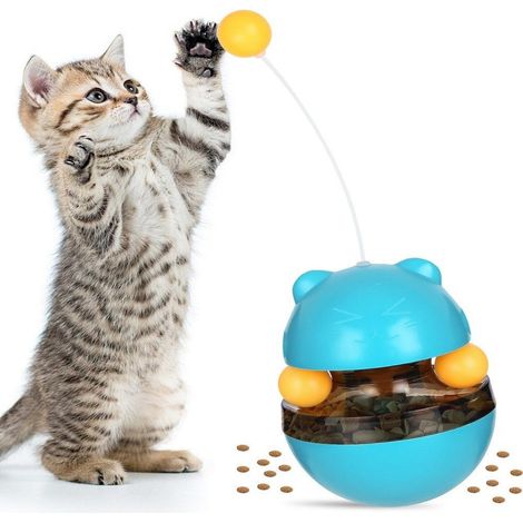 Jouet intelligence pour chat - 1, 3 en 1 distributeur de croquettes balles interactives rotatif - Animaux (1/5)