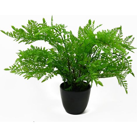 30cm Artificial Potted Southern Wood Fern Black Pot (1/2)