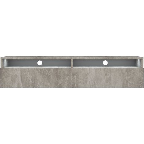 Selsey - REDNAW - Mobile TV - 140 cm - cemento - con LED - scandinavo - moderno (1/4)