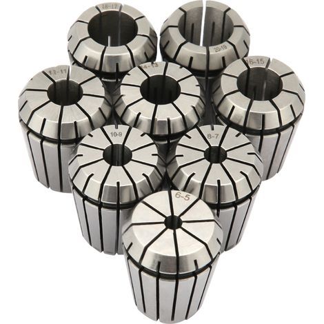 8PCS Mandrin à Pince Ressort ER32 en Acier au Manganèse pour Fraiseuse CNC, Tour et Machine de Gravure (1/5)