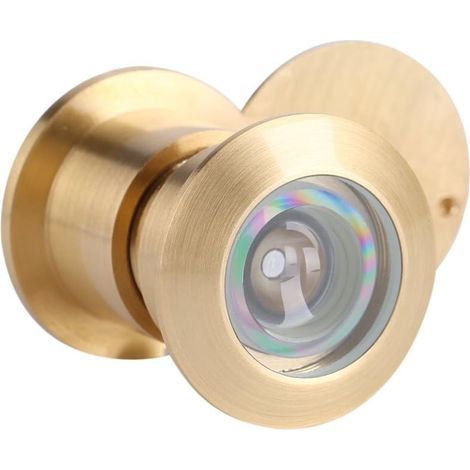 28-mm-Türspion mit weitem Betrachtungswinkel, Diebstahlsicherung und Schutzabdeckung für Türen mit einer Stärke von 35–60 mm (Gold) (1/5)