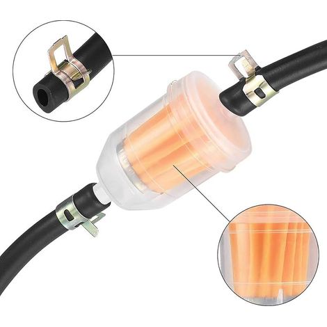 1 Mètre durite essence, Intérieur durite gasoil, tuyau essence avec 6pcs colliers de serrage, Tuyau de Carburant pour Camion, Voiture, Tracteur ou Petit Moteur（avec 4 coupelles filtrantes） (1/4)
